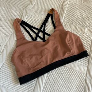 Lululemon Free To Be Serene sports bra. Henna/black color. Size 6.